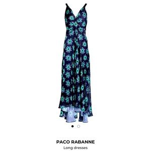 Paco Rabanne long satin dress